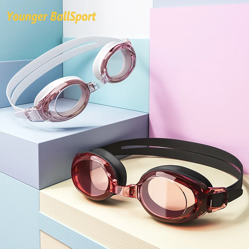Swimming Goggles Anti Fog - สายตาสั้นแว่นตาว่ายน้ําสําหรับผู้หญิงหมวกว่ายน้ําแว่นตาว่ายน้ํา Anti-FOG UV แว่นตาว่ายน้ํากันน้ําปลั๊กอุดหูอุปกรณ์สระว่ายน้ําแว่นตา