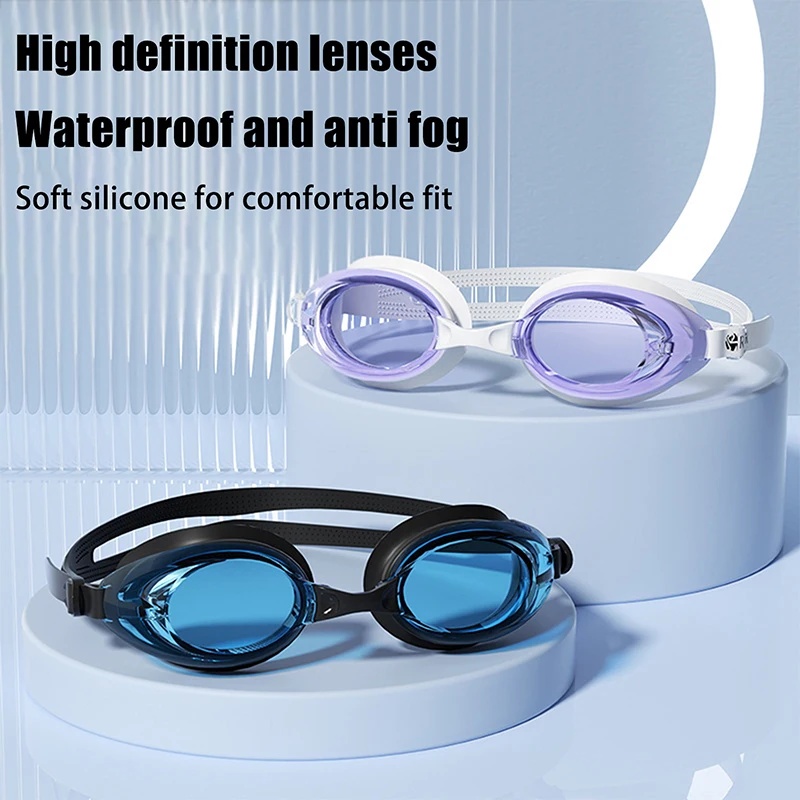Swimming Goggles Anti Fog - แว่นตาว่ายน้ํามืออาชีพสําหรับผู้ใหญ่ผู้ชายผู้หญิงมืออาชีพสระว่ายน้ํากันน้ําป้องกันหมอกว่ายน้ําแว่นตาป้องกันรังสียูวี