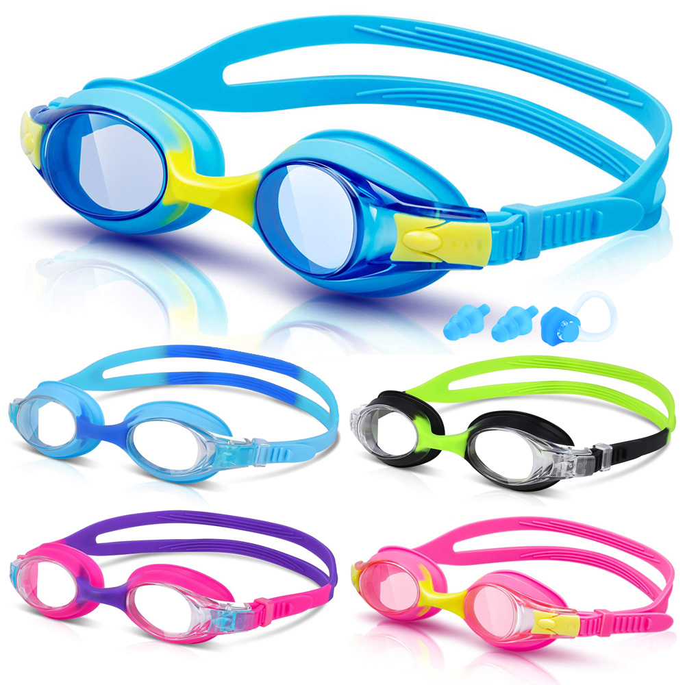 Swimming Goggles Anti Fog - แว่นตาว่ายน้ําสําหรับเด็กอายุ 3-14 ปี Anti-FOG ป้องกันรังสียูวี 100%
