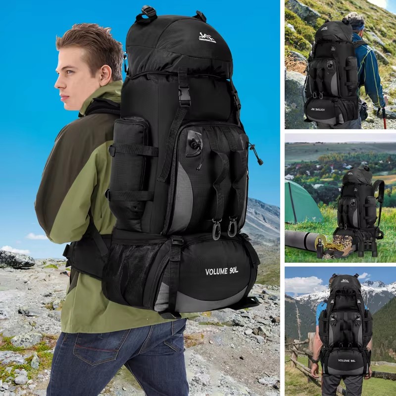 กระเป๋าเป้เดินป่ากันน้ำขนาด 90 - Sports Equipment Outdoor Storage บทวิจารณ์และราคา