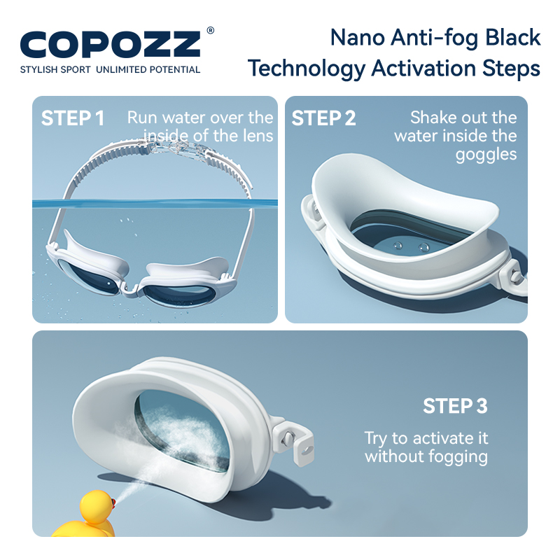 COPOZZ สายตาสั้นแว่นตาว่ายน้ํา - Swimming Goggles Anti Fog บทวิจารณ์และราคา
