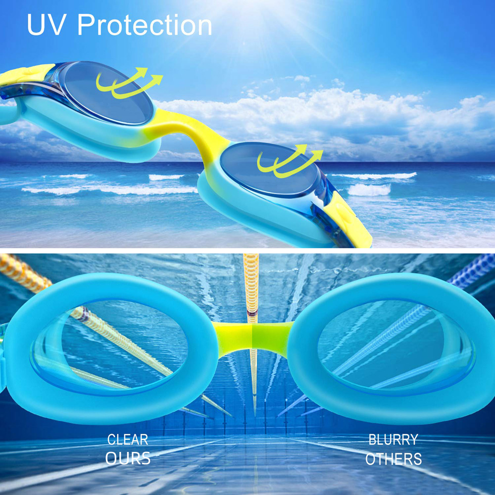 แว่นตาว่ายน้ําสําหรับเด็กอายุ  - Swimming Goggles Anti Fog บทวิจารณ์และราคา