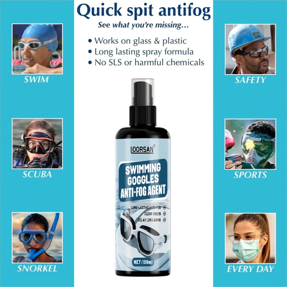 สเปรย์ป้องกันฝ้าสำหรับแว่นตา L - Swimming Goggles Anti Fog บทวิจารณ์และราคา